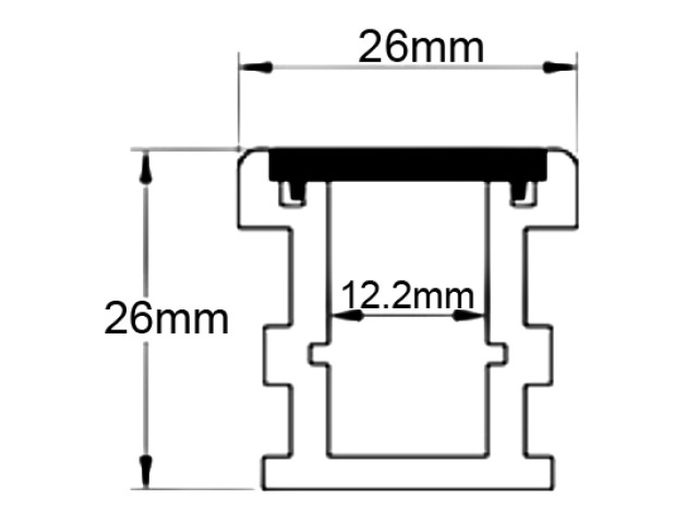 Dimensions of Profile for LED Strip Lights to be set into pavers